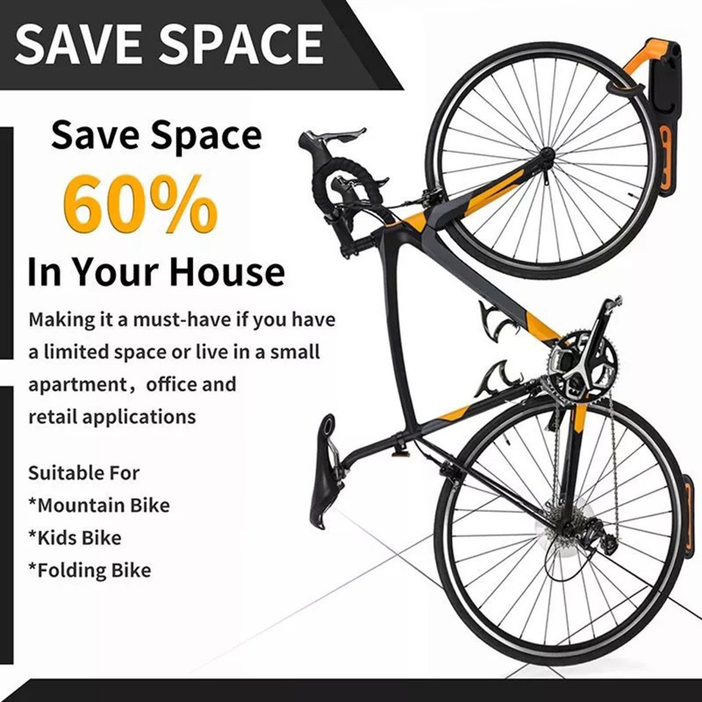  Soporte ajustable para colgar en la bicicleta, soporte para  colgar en la pared de la bicicleta, estante de gancho de almacenamiento de  pared, accesorios perfectos para bicicletas, negro y azul 