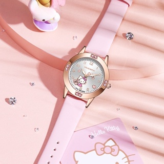 Hello Kitty Relojes Niña Analógico Electrónico Reloj De Cuarzo Kawaii Kt  Gato Pulsera Mujer Moda Lindo Regalos