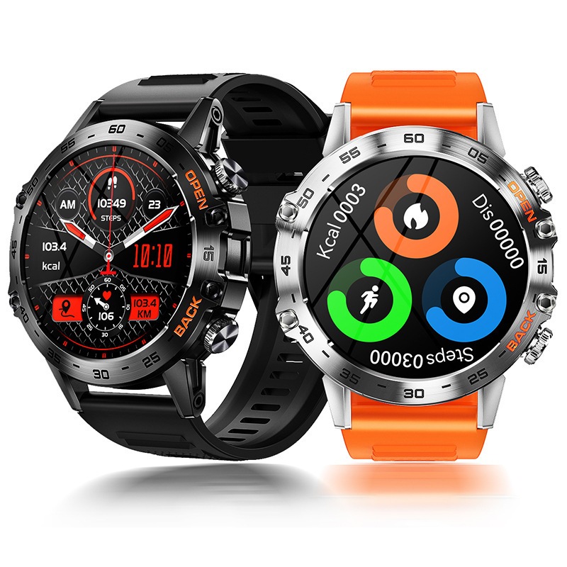 Reloj Inteligente Hombre Bluetooth Llamada Deporte Plateado