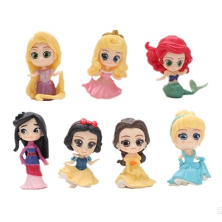 Disney Princesas Rapunzel, Bella, Ariel, Cenicienta, Aurora y Mérida 3  Mini muñeca Set de 6.