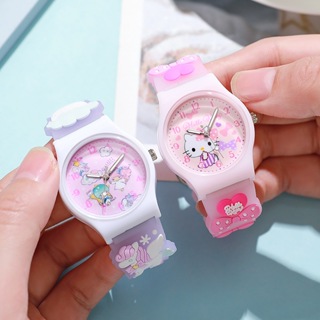 Hello Kitty Relojes Niña Analógico Electrónico Reloj De Cuarzo Kawaii Kt  Gato Pulsera Mujer Moda Lindo Regalos