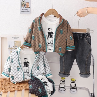 Conjuntos de ropa para niños y niñas, Tops de algodón de manga larga y  pantalones, chándal