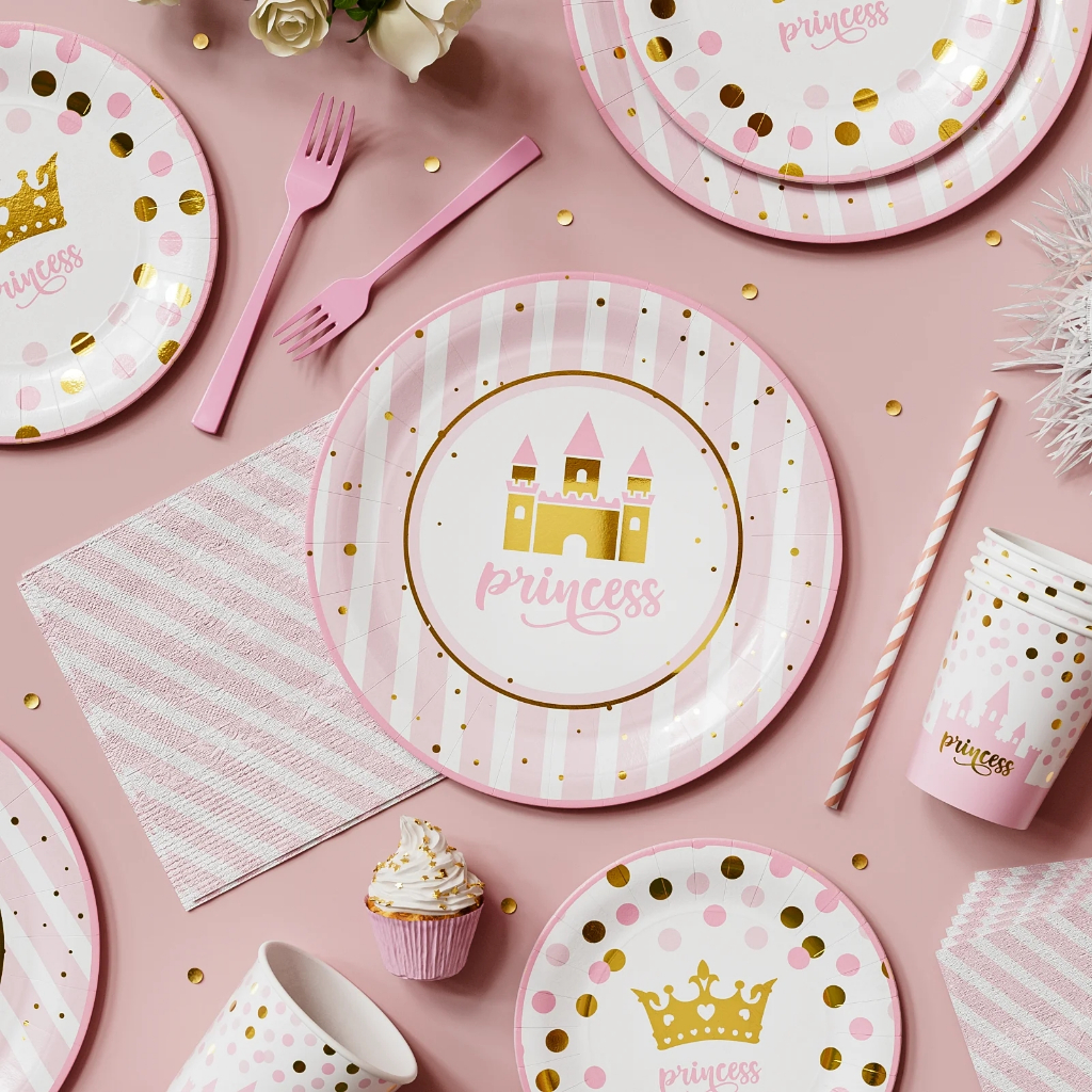 Vajilla De Princesa Vajilla Princesa 61 Piezas - Platos, Vasos Y Servilletas Para Fiestas Infantiles Princesas Disney Muñeca