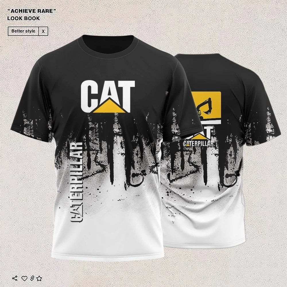 2024 Caterpillar Nuevo 3D Impreso Camisetas Hombres Mujeres O Cuello De Gran Tamano De La Moda De Los Deportes Streetwear Shopee Colombia