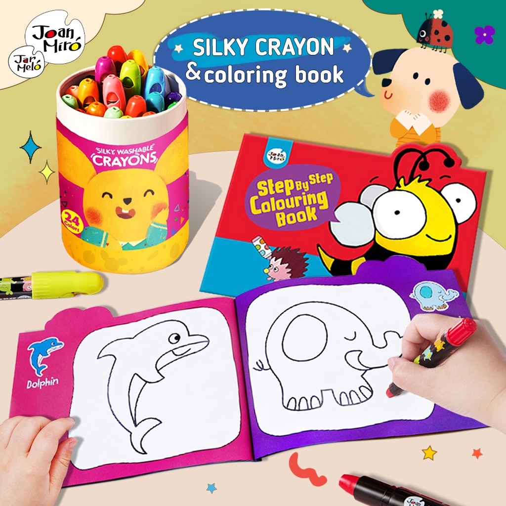 Jar Melo Libro para colorear de pintura de dedos para niños, 12 colores de tinta para pintar con dedos, libro de actividades de aprendizaje de arte preescolar, juguete de viaje para