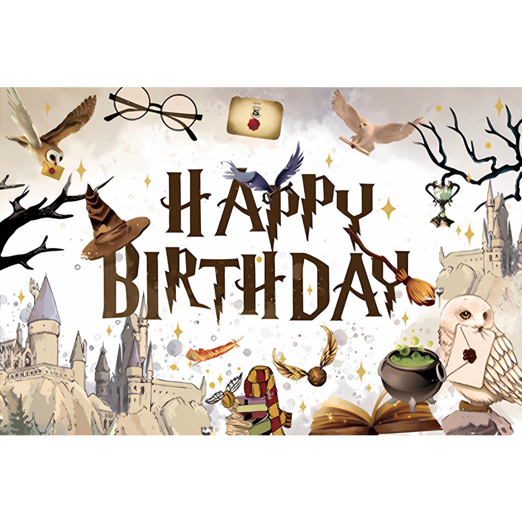 Pancarta De Cumpleaños Temática Bruja - 150x100 Cm | Rosa Y Verde, Decoración Para Fiestas