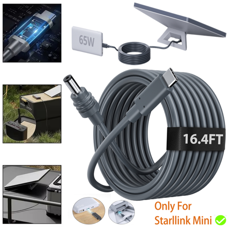 Starlink Mini Cable De Alimentación Cc 2 Metros Impermeable | Cuotas Sin Interés