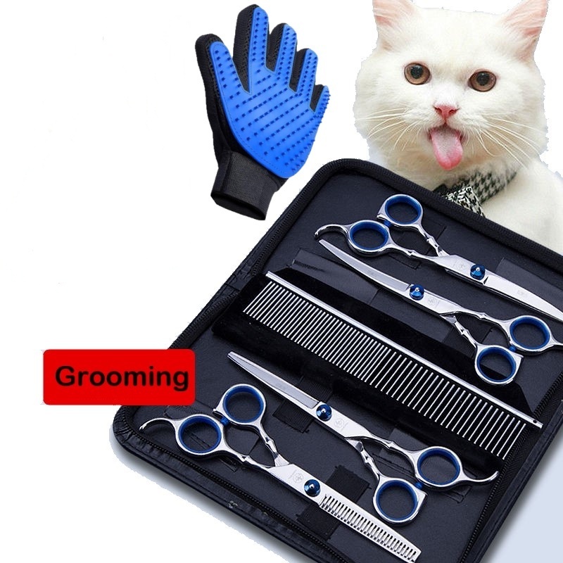 6.0 pulgadas Juego de Tijeras peluqueria canina Juego de Tijeras curvada Tijeras caninas tijeras para gatos Shopee Colombia