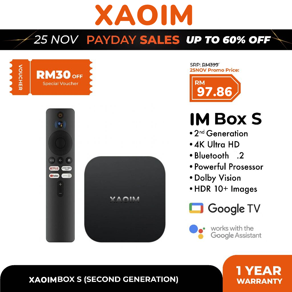 XAOIM Smart Android Box S 4K HDR 2.4G + 5GWIFI Bluetooth 4.2 10.0 Kodi ...