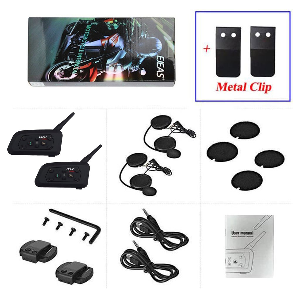 V6 Intercomunicador V6 Plus Motocicleta Bluetooth Casco Para