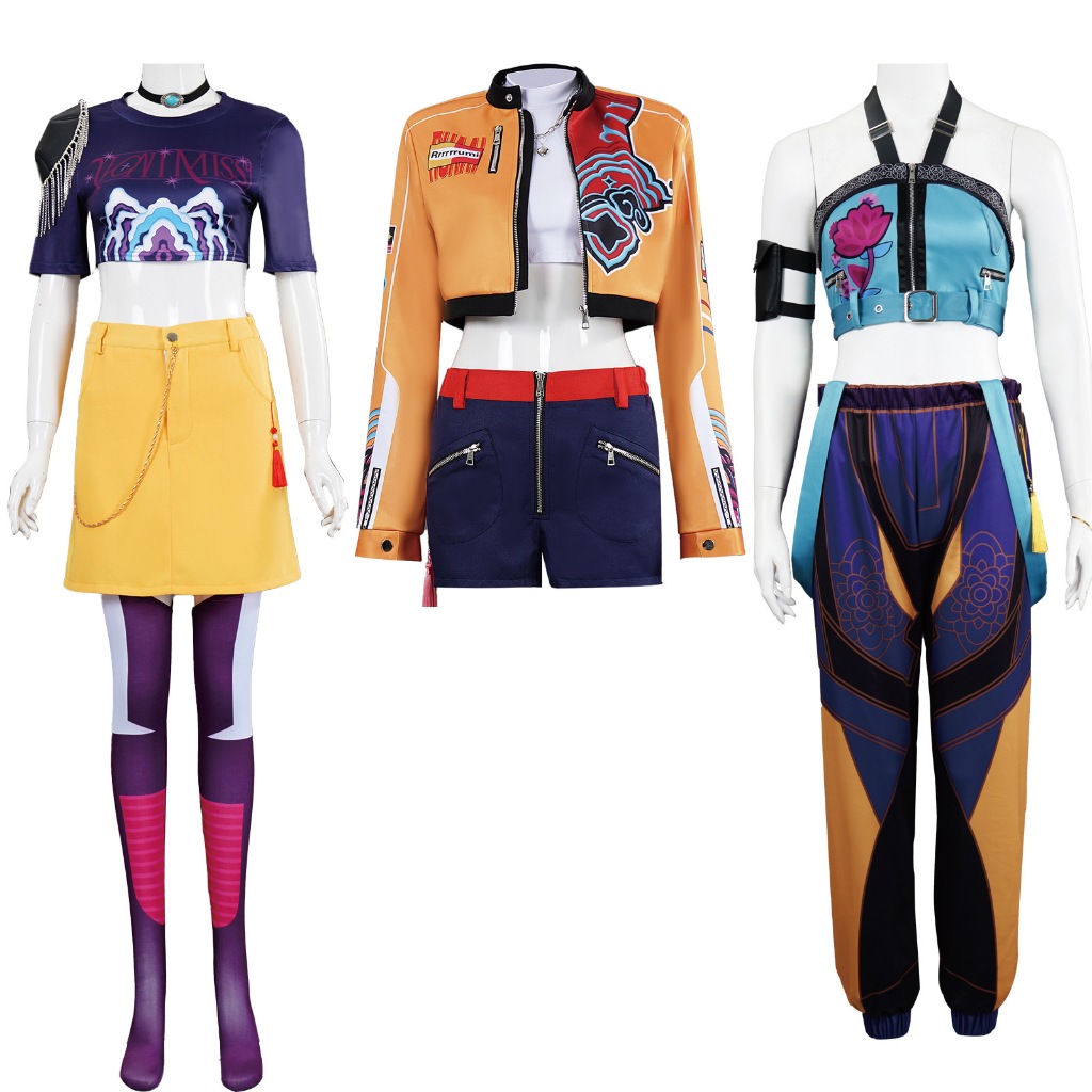 Disfraz De Cazadora De Demonios Anime Con Peluca – Cosplay Infantil Para Halloween, Carnaval Y Actuaciones