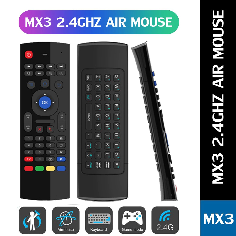 MX3 Ratón Inalámbrico De Aire Mini Teclado Con Control Remoto IR De 2 ...