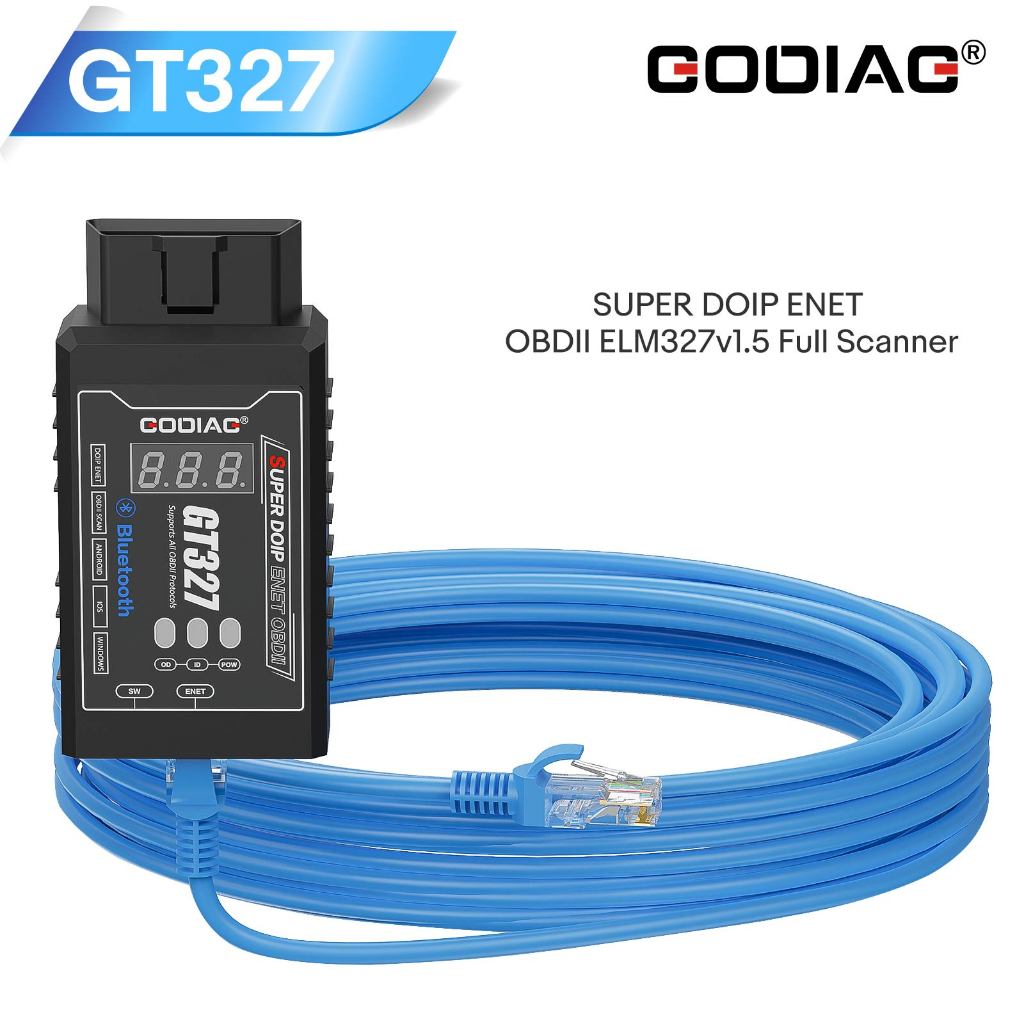 GODIAG GT327 Super DOIP ENET OBD2 ELM327 v1.5 Adaptador Completo ...