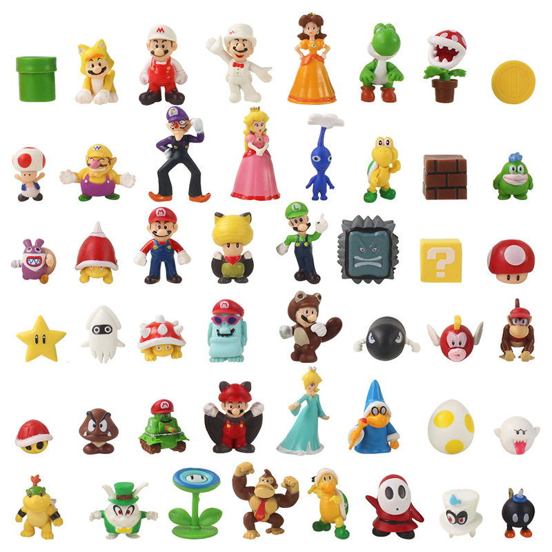 48 Figuras De Acción Juguete Mario Bros Con Bolsa Supermario