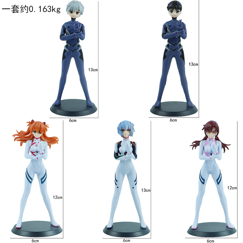 5 Unids/Set Anime NEON GENESIS EVANGELION Figura EVA Robot Driver Asuka ...
