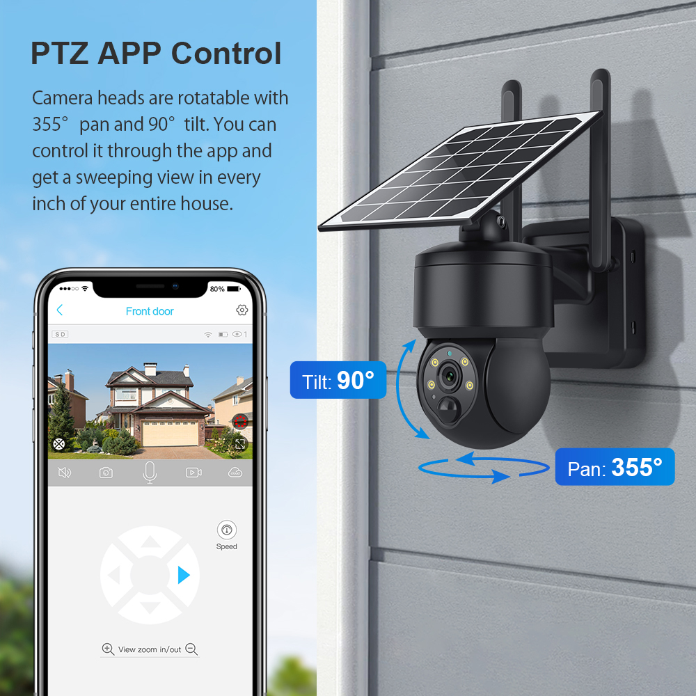 al aire libre Ubox 4G tarjeta Sim cámara con energía solar CCTV cámara de  visión de seguridad inalámbrica