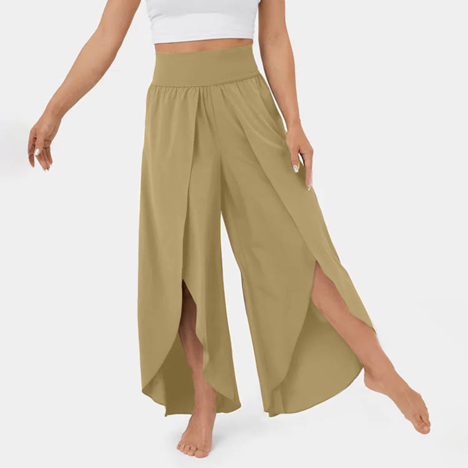 Mujer Solid Color Halara Leggings Pantalones de salón de cintura alta  adecuados para amigos Gathering Wear
