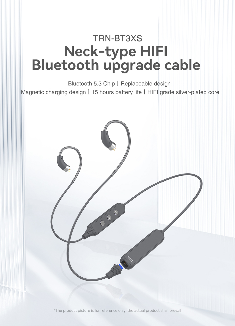 TRN BT3XS Módulo Bluetooth Inalámbrico 0.75/0.78/MMCX/S/C Pin Cable De ...