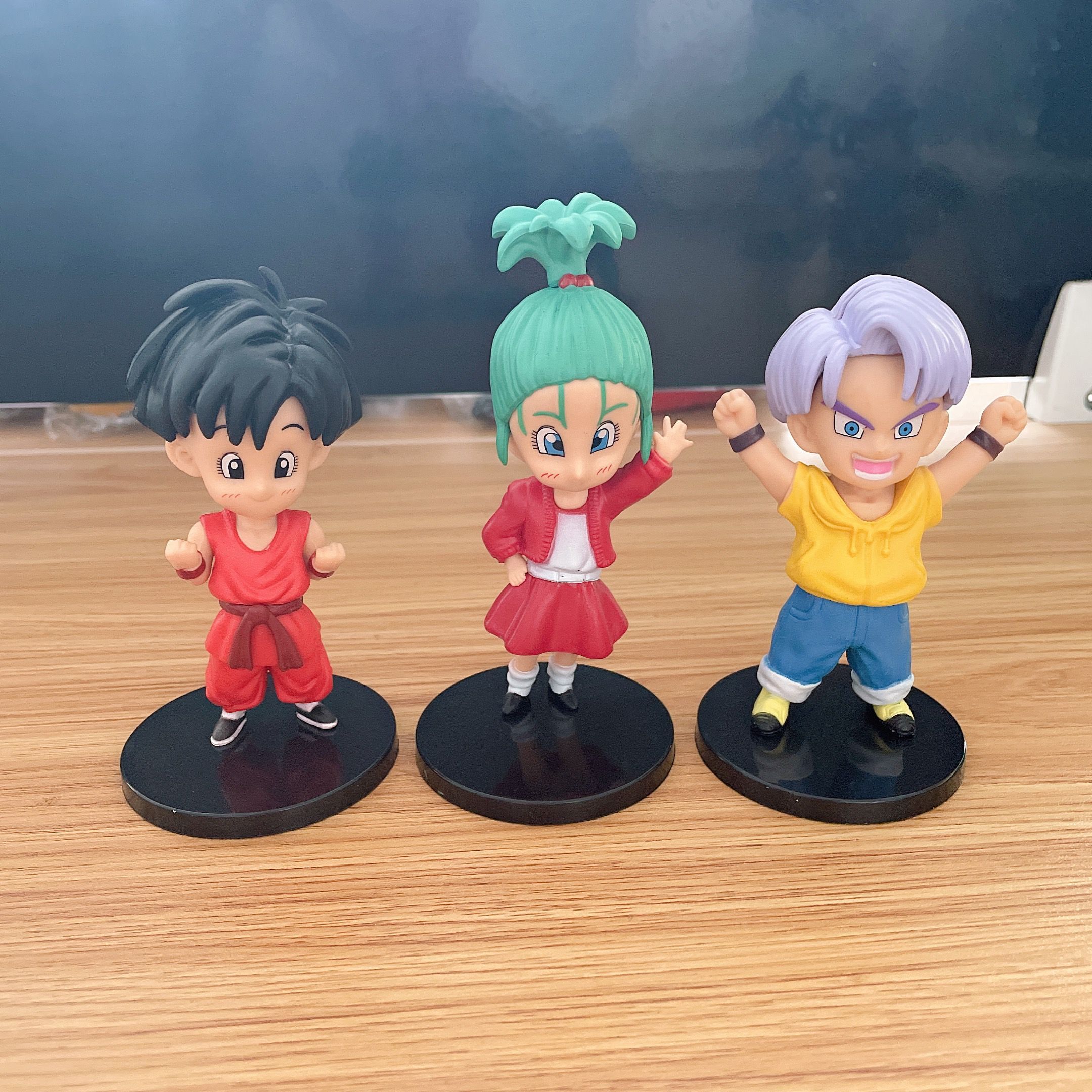 7Pcs/Set 11cm Anime Dragão Bola Troncos Bulma Son Goku Kakarotto Filho  Gohan Goten Pan Ação Figura Pvc Modelo Brinquedos