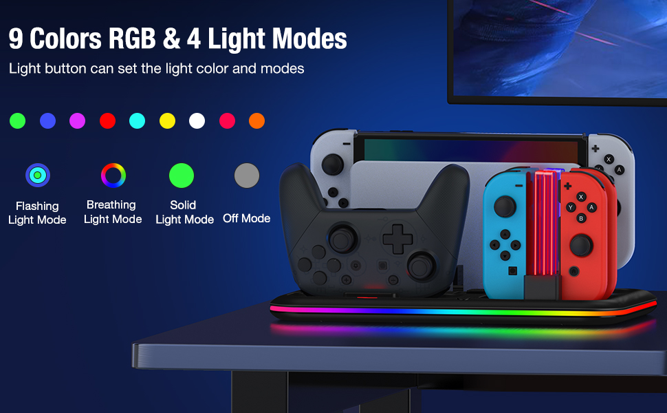 Mando Joy-Con Set - Color Light Verde Azul - RGB