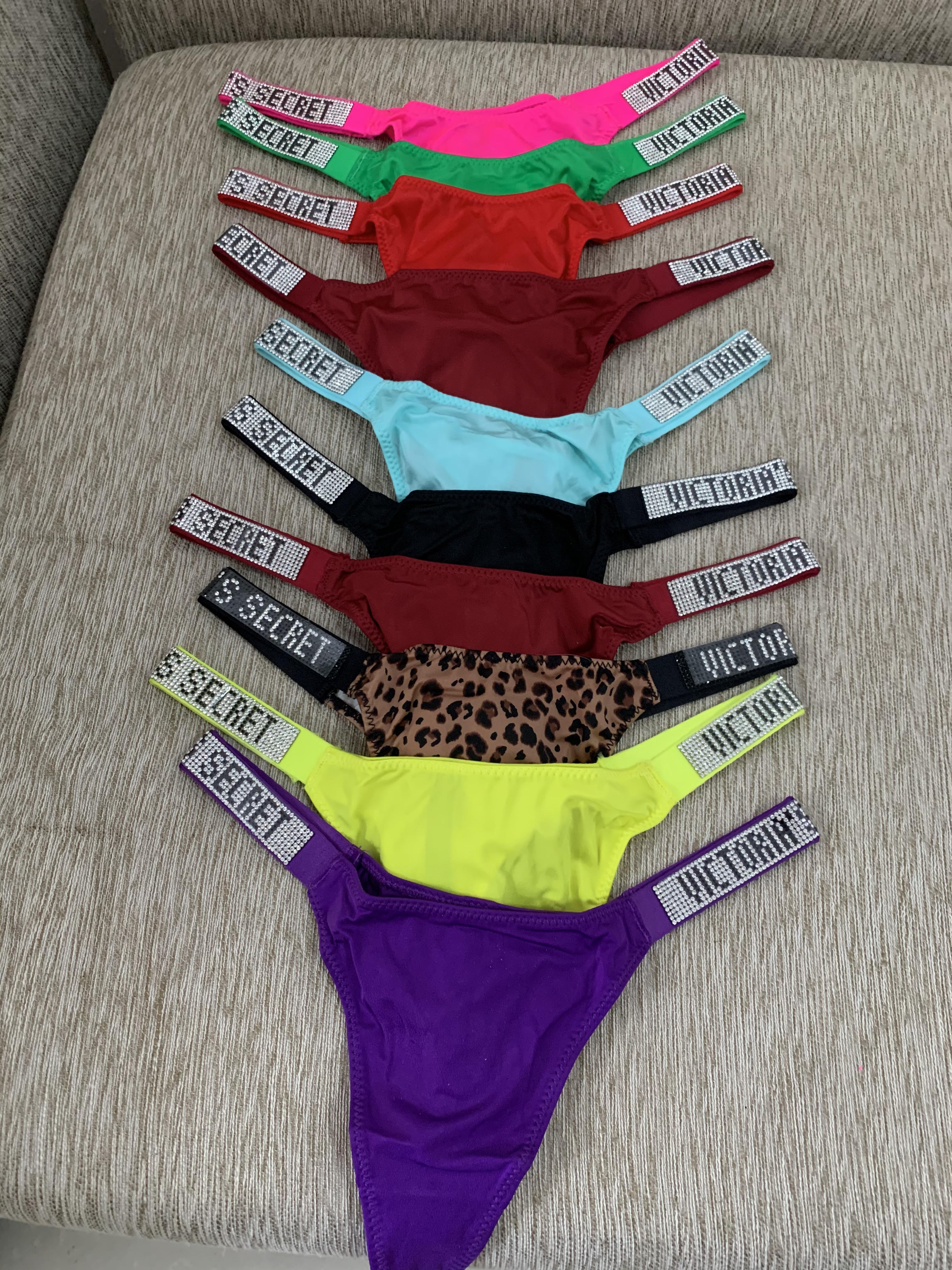 Victoria Secret Tangas De Algodon Mujeres Calzoncillos Ropa Interior De Color Solido Lenceria Intima 3pcs Set Shopee Colombia