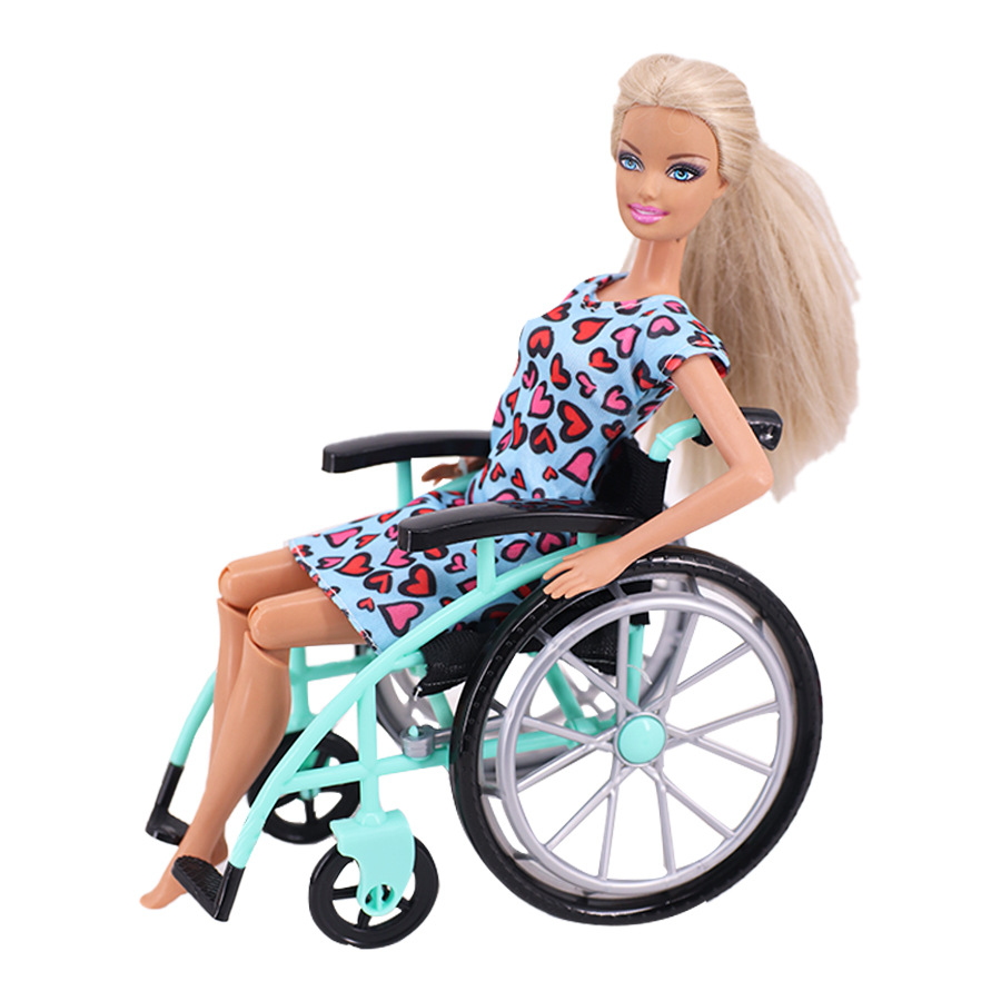 Muletas De Muñeca Barbie Juguete Plegable Para Silla De Ruedas