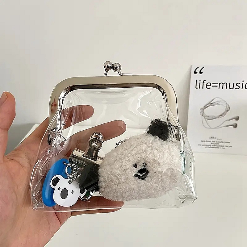 1 Pieza De Monedero Transparente Mini Monedero De Bloqueo Portatil De Material De Pvc Diseno Compacto Facil De Organizar Monedas Y Billetes Shopee Colombia