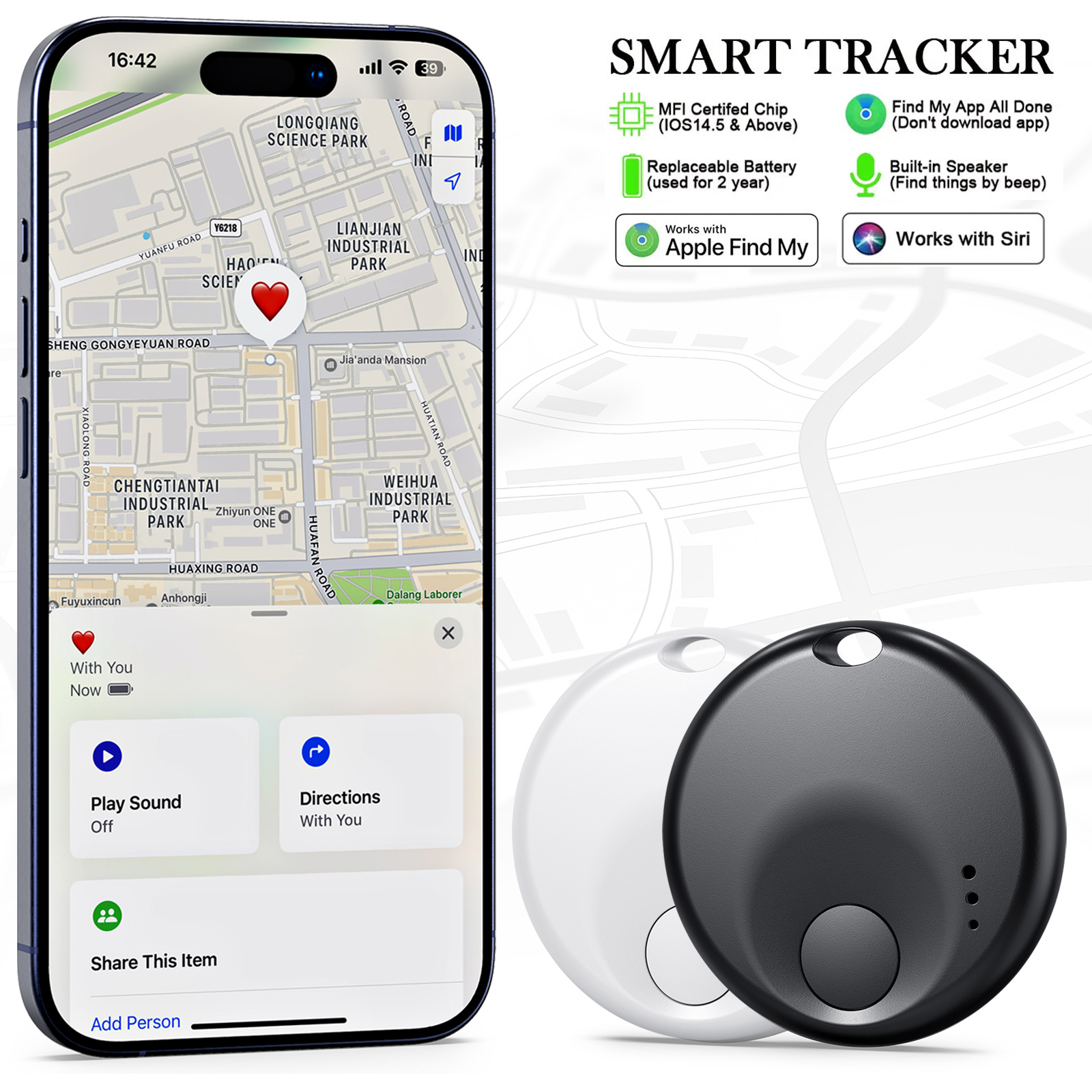 Smart GPS Tracker Mini TAB Para IOS Apple Find my app ITag Dispositivo ...