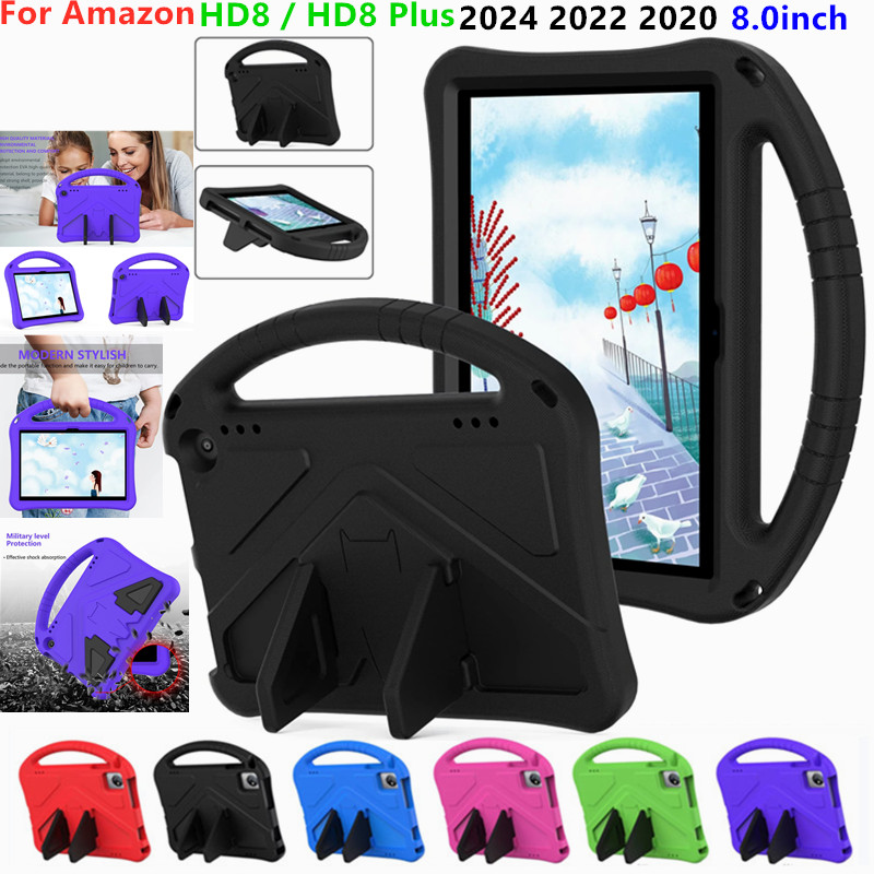 Robuste Kinder-Hülle Für Fire HD 8 (2020-2024) & 8 Plus – Stoßfest, Mit Griff & Ständer