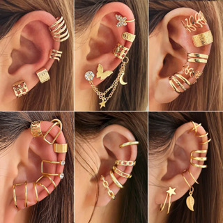 Aretes de oreja para mujer, aretes de oreja para mujer, sin perforación,  aro de cartílago, aretes de clip para niñas