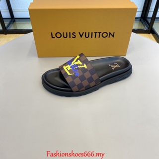 AA 100 % Original ✓ Moda Nueva Louis Vuitton LV Zapatillas Hombre Chanclas  Sandalias