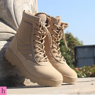 Botas militares para hombre, zapatos de policía de seguridad de alta  calidad, botas de combate antideslizantes de comando, botas tácticas de  piel de