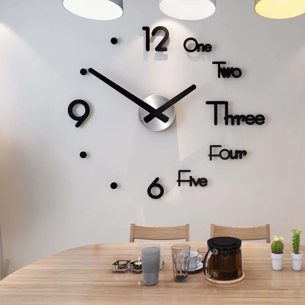 RELOJ PARA PARED ADHESIVO 3D