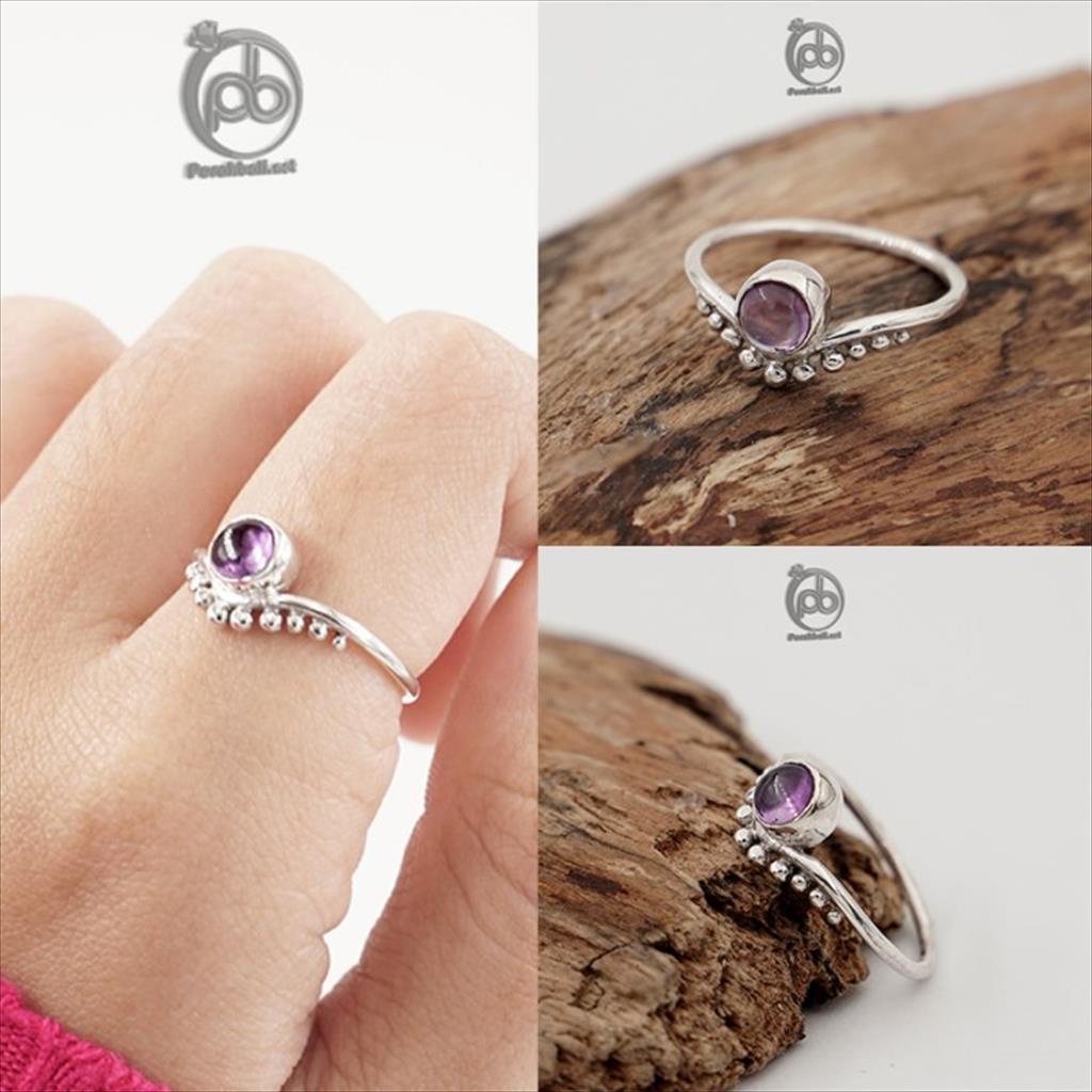 Anillo para mujer 925 plata genuina amatista Natural amatista