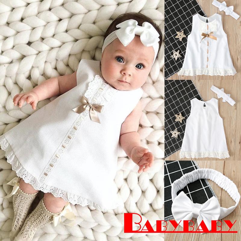 nuevo Beb Ni a Blanco Princesa Encaje Vestido Ropa Conjuntos