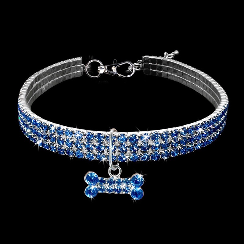 Collar Perro Rosa Haoyueer - Collar De Piel Sintética Con Diamantes De Collar Kolyy