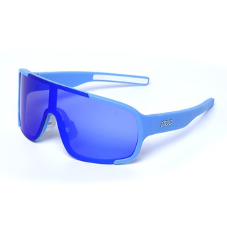 Gafas ciclismo hombre mujer poc + 4 lentes blanco+azul POC