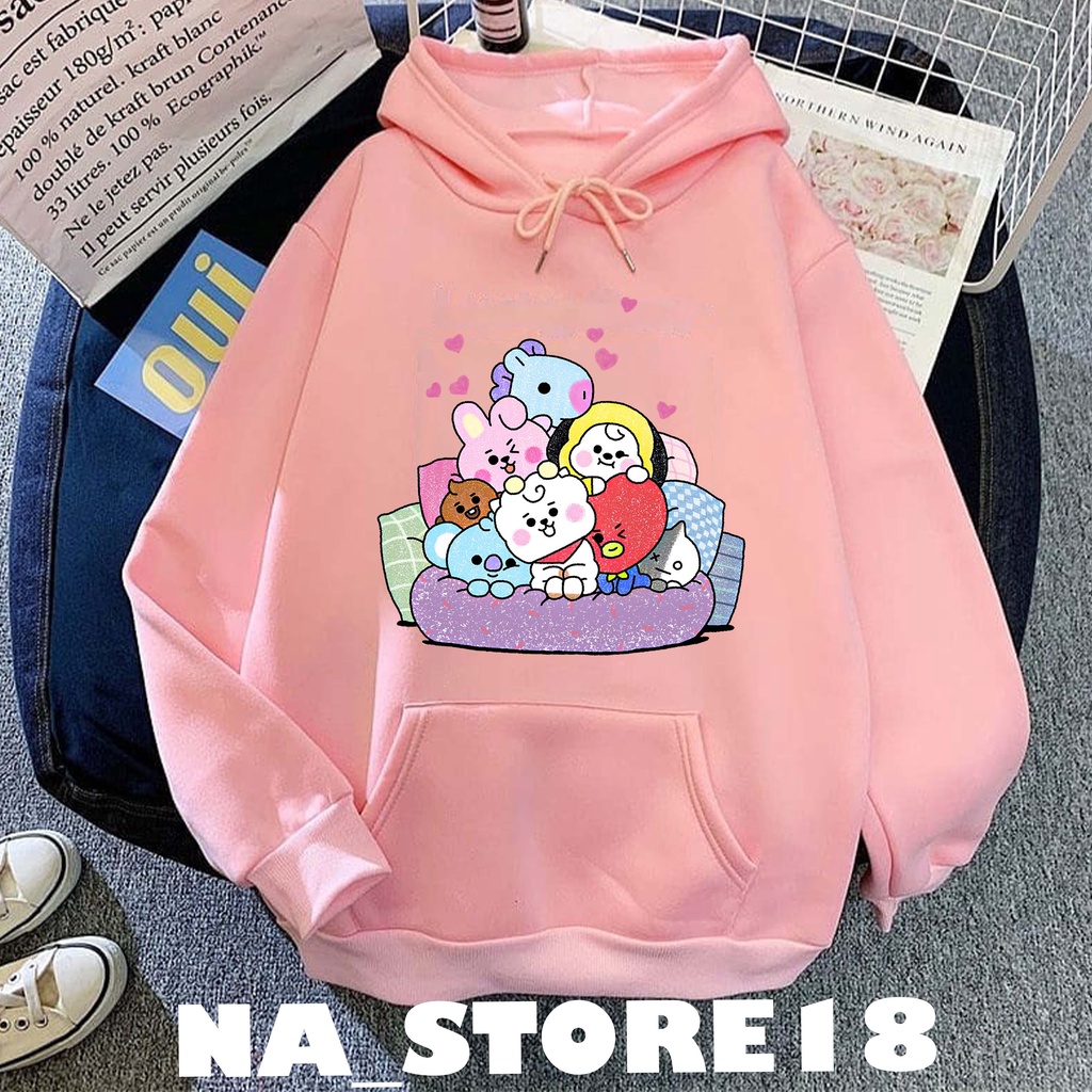 Chaqueta Para Ni os BTS BT21 Sudadera Con Capucha Ropa Exterior