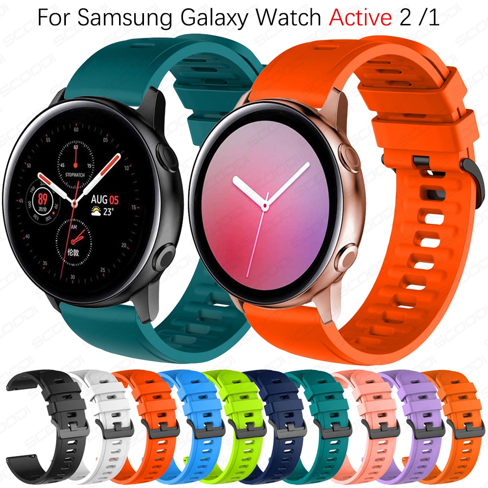 Correa De Silicona Suave Para Samsung Galaxy Watch Active 2 1 40mm 44mm  Pulsera De Banda De Reloj Inteligente