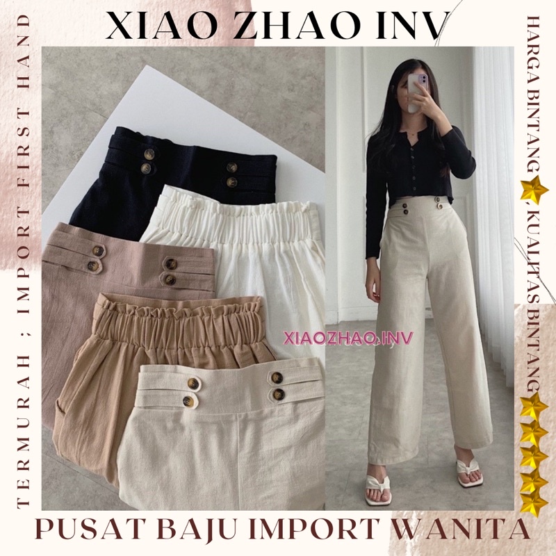 Pantalones falda palazzo larga de cintura alta, Mode de Mujer