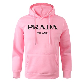 Prada Sudaderas Con Capucha Hombres Mujeres Sudadera Ropa Jersey Impresión  Casual De Manga Larga Streetwear De Moda | Shopee Colombia