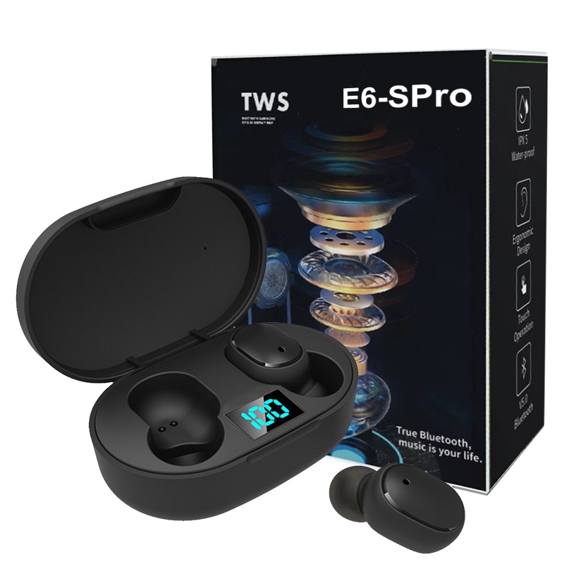 Auriculares IN EAR Bluetooth E6S TWS Bluetooth 5.0 con caja de carga Audio  Auriculares Inalambricos