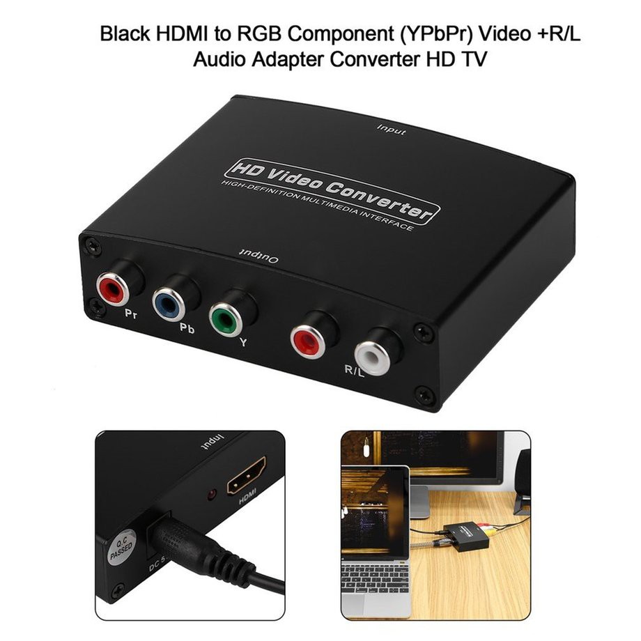 Transmisor y receptor HDMI inalámbrico 1080P 1 en 2 salidas (HDMI y VGA),  kit extensor HDMI inalámbrico de 165 pies con audio