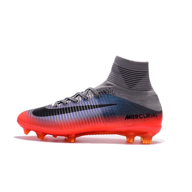 nike superfly cr7 fg forjado para la grandeza gris naranja alta parte superior zapatos de fútbol zapatos de fútbol para hombres y mujeres | Shopee Colombia