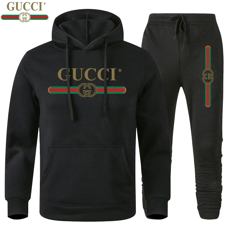 Mujeres Conjuntos Gucci Sudaderas Con Capucha De Moda Jersey Casual Sudadera De Gran Tamaño Ropa + Pantalones | Colombia