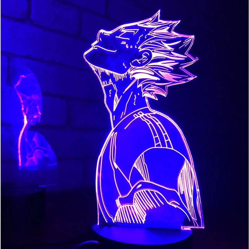 Lámpara 3D De Personaje De Anime Rantaro Amami Led Ilusión Luz Nocturna Ninos Nina Decoracion De Dormitorio Rgb 16 Colores Interruptor Tactil