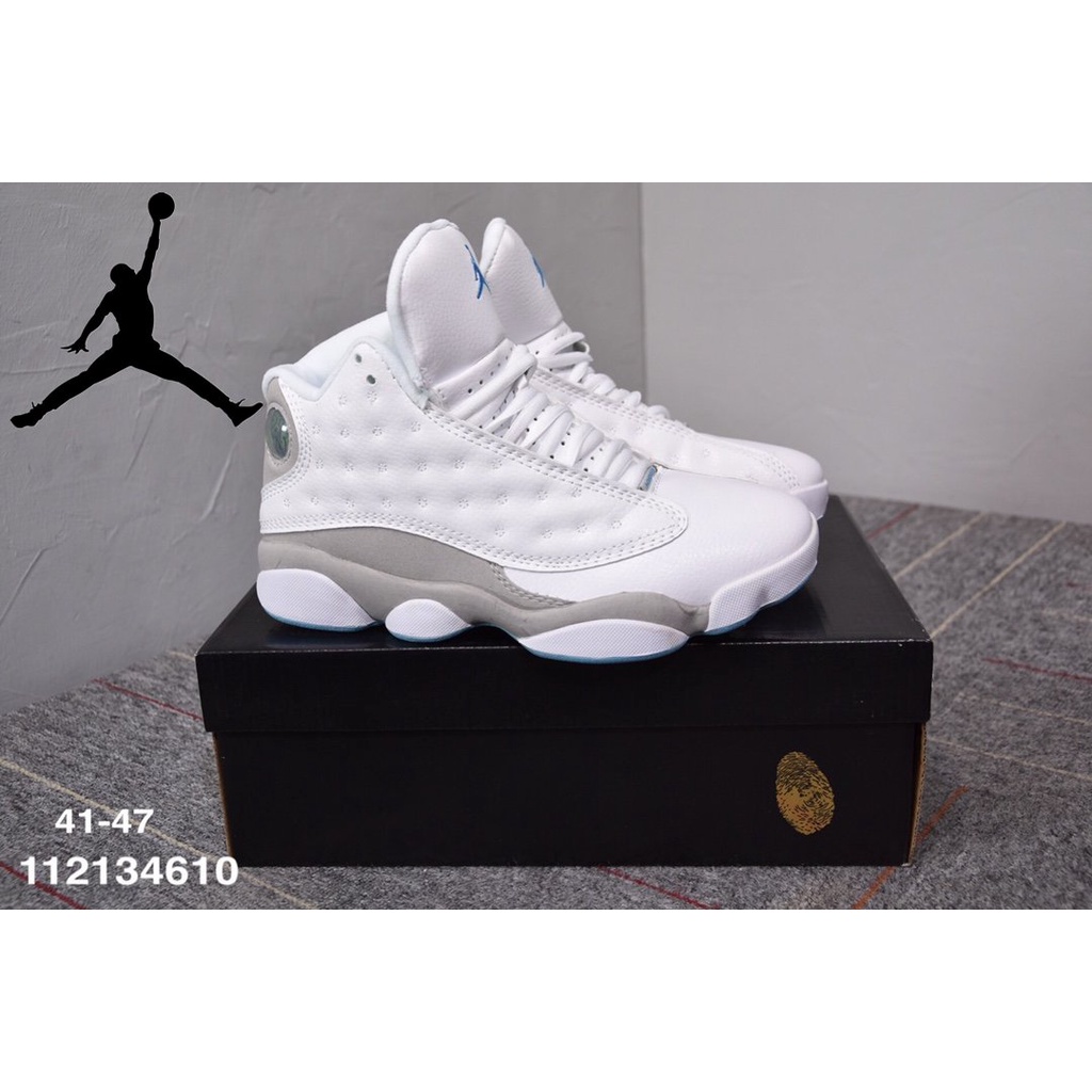 Jordan 13 cheap gris con blanco