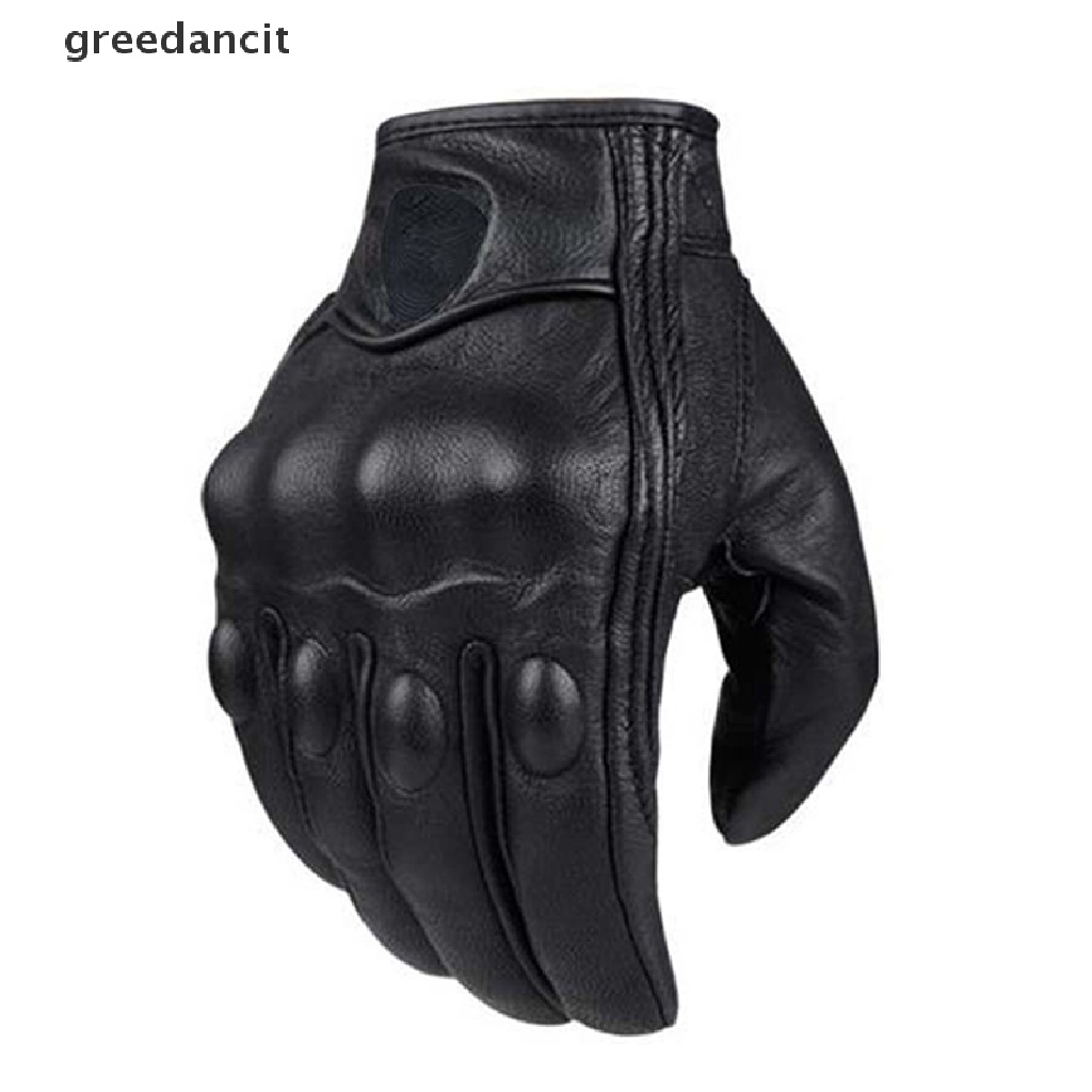 Guantes de cuero para Motocross para hombre, manoplas impermeables