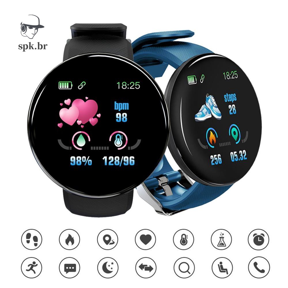 Smartwatch D18 Redondo Multifunción Reloj Inteligente