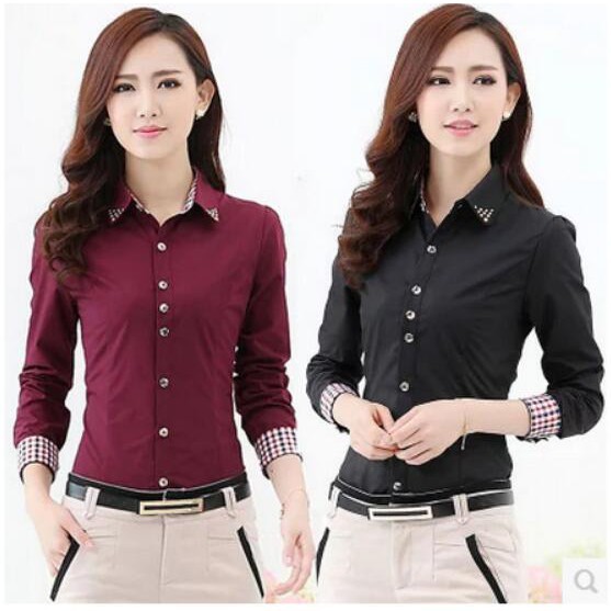 Camisa Negra de manga larga informal para mujer, blusas formales de alta  gama con temperamento a la moda, Tops de trabajo para oficina, novedad de  otoño - AliExpress